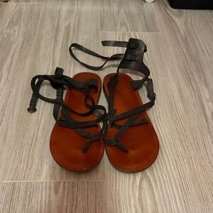 American Eagle Outfitters Black and Brown Sandals